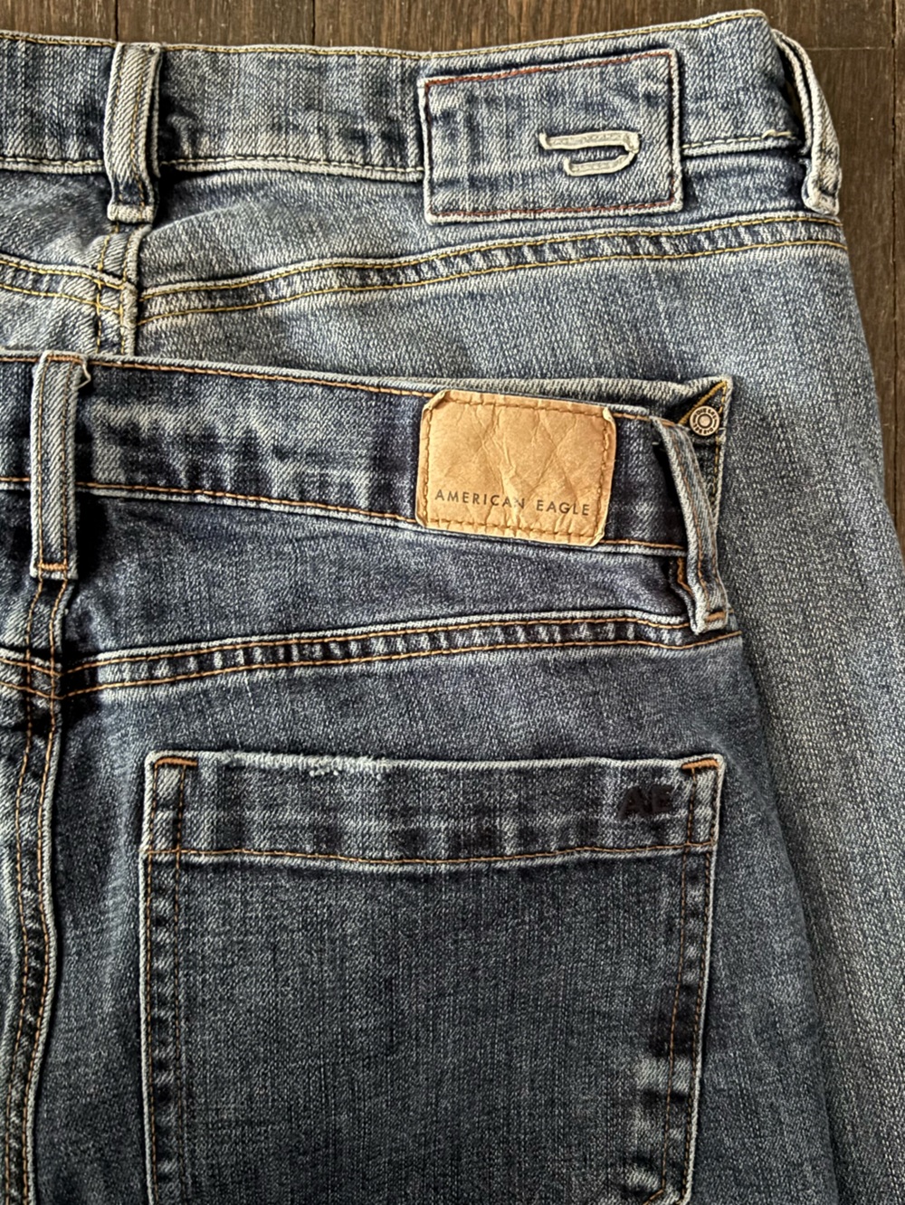 A.E.O. and ITALIAN made Diesel Industry light Indigo Blue  Jeans sz 28 - Picture 13 of 13